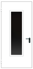 Дверь техническая однопольная ДМ-1 со светопрозрачным заполнением 
